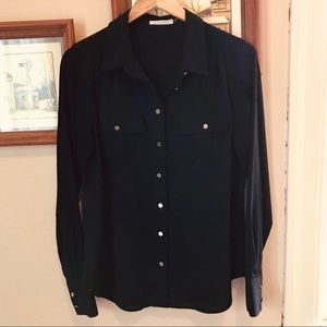Calvin Klein black button down shirt